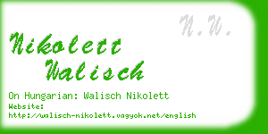 nikolett walisch business card